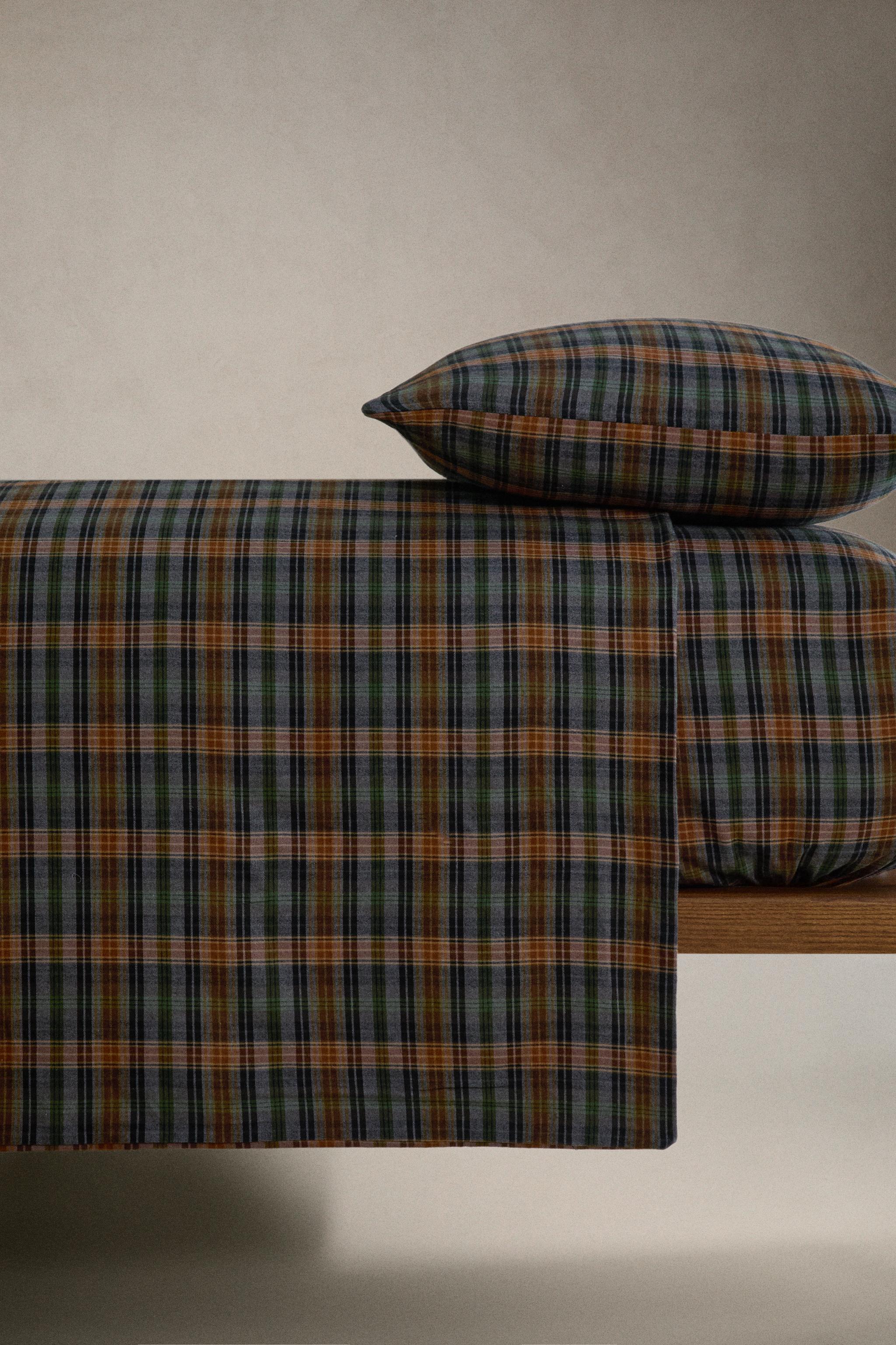 PLAID FLANNEL DUVET COVER